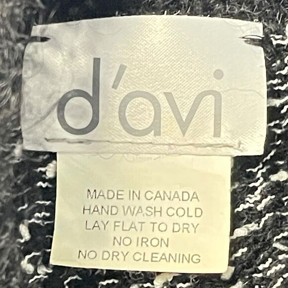 Black OS Bouclé Knit Mock Turtleneck Textured Long Sleeve Sweater Salt & Pepper - Picture 3 of 6